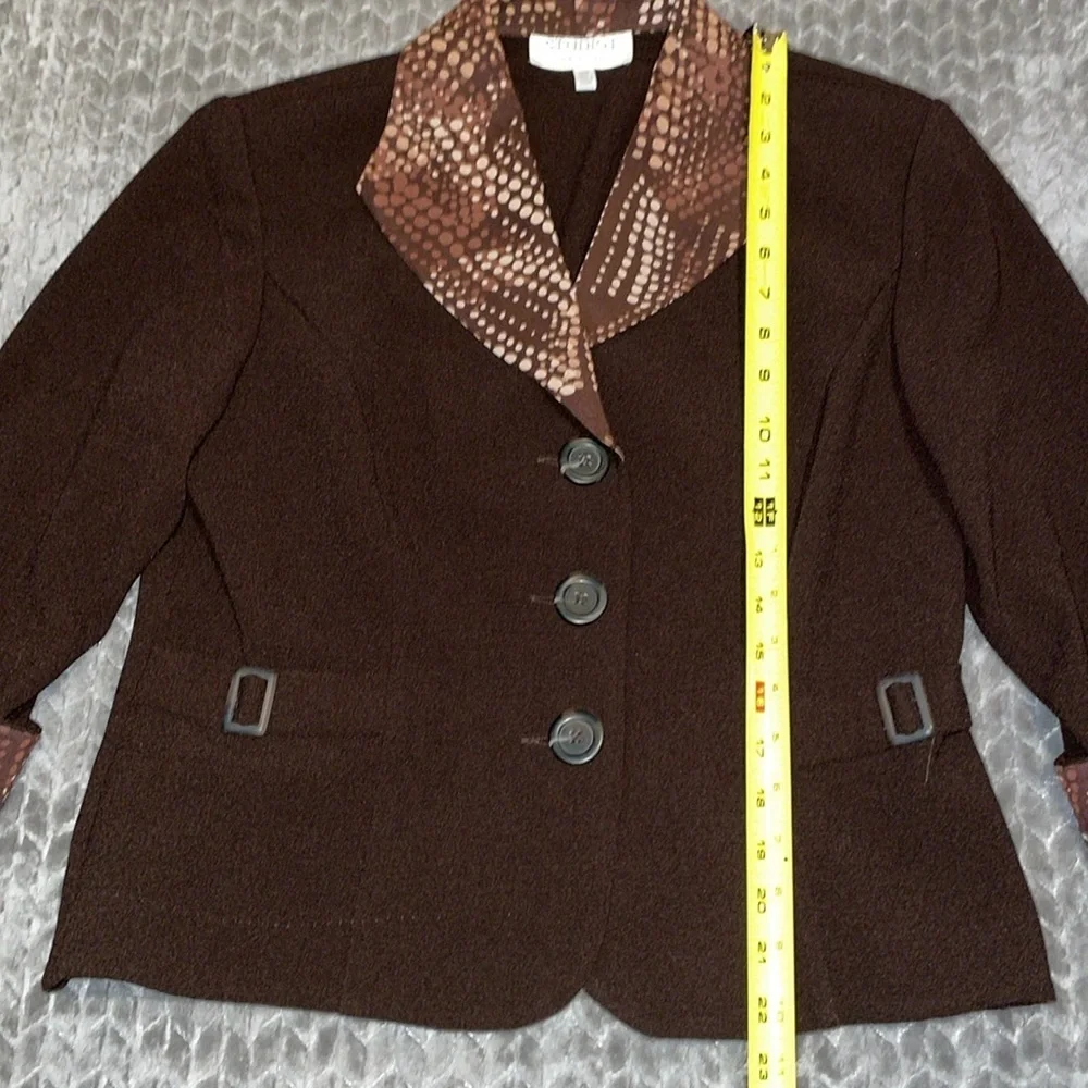 Lot of 2 Studio I brown blazers.  Size 12/12P.‎